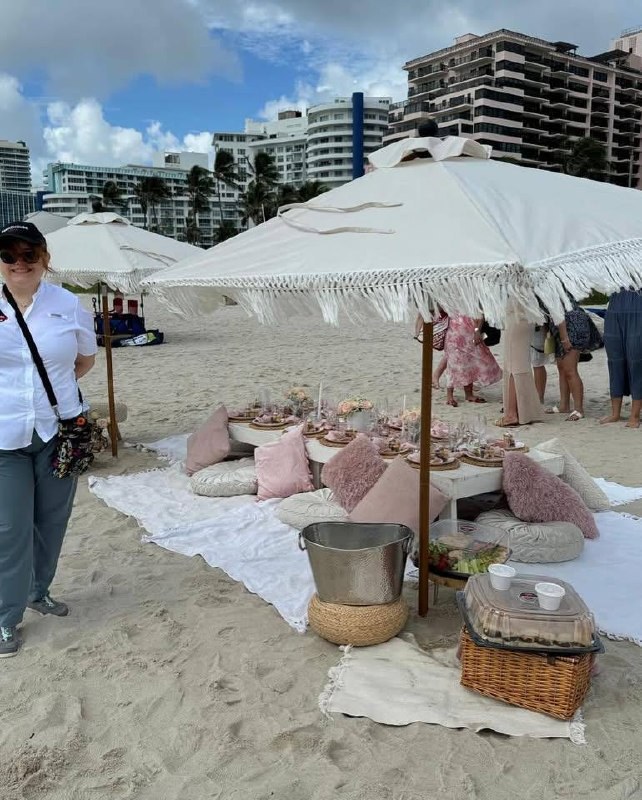 Social event catering setup